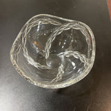 Braided Pattern Wavy Edge Crystal Bowl ACCESSORIES 8Wx4.25H