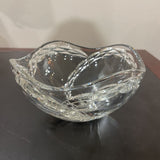 Braided Pattern Wavy Edge Crystal Bowl ACCESSORIES 8Wx4.25H