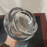 Orrefors Sweden Crystal Vase w/ Sculptural Swirling Base - Signed & Numbered ACCESSORIES 5.5Wx12H