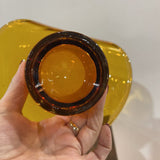 Amber Art Glass Top Hat Shaped Vase ACCESSORIES 6Wx5H