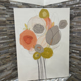 Wildflower Contour Canvas Print ART WORK 24x32