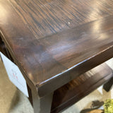 Pier 1 Ornate Carved Wood Single Drawer END/SIDE TABLE 26w23d24h