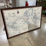 Rand McNally Classic Edition World Wall Map Framed ART WORK 52x35
