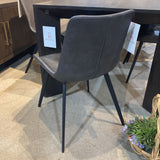 Arhaus Gage Faux Leather DINING CHAIRS Carbon 20w22.5d31h