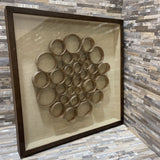 West Elm Coiled Wood Shavings in Shadowbox Frame ART WORK 23.5Wx23.5H