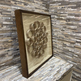 West Elm Coiled Wood Shavings in Shadowbox Frame ART WORK 23.5Wx23.5H