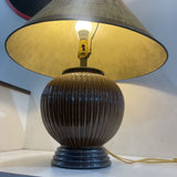 Frederick Cooper Fine Ceramic & Brass Base w/ Hand Painted Chinoiserie Shade TABLE LAMP 20Wx24.5H