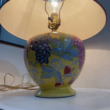 Tyndale - Cooper Connections Ceramic Base w/ Hand Painted Grapes & Red Shade TABLE LAMP 16Wx20H
