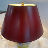 Tyndale - Cooper Connections Ceramic Base w/ Hand Painted Grapes & Red Shade TABLE LAMP 16Wx20H