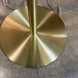 Brass Lamp w/ Woven Shade FLOOR LAMP 10d65h