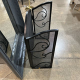 Metal Trifold Fireplace Screen ACCESSORIES Black 26w12d30h