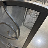 Metal Trifold Fireplace Screen ACCESSORIES Black 26w12d30h