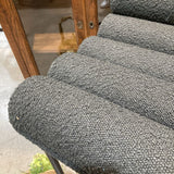 Denver Modern Vail Boucle Bar Height BAR/COUNTER STOOL Charcoal/Walnut 19.5w24d39h