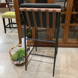 Denver Modern Vail Boucle Bar Height BAR/COUNTER STOOL Charcoal/Walnut 19.5w24d39h