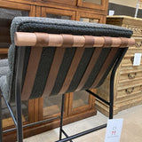 Denver Modern Vail Boucle Bar Height BAR/COUNTER STOOL Charcoal/Walnut 19.5w24d39h