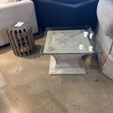 Carved Motif w/ Glass Top COFFEE/COCKTAIL TABLE 26d17h