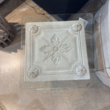 Carved Motif w/ Glass Top COFFEE/COCKTAIL TABLE 26d17h