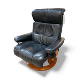 Stressless Ekornes Leather Recliner RECLINERS Black 34w25d39h