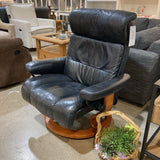 Stressless Ekornes Leather Recliner RECLINERS Black 34w25d39h