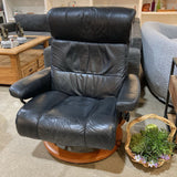 Stressless Ekornes Leather Recliner RECLINERS Black 34w25d39h