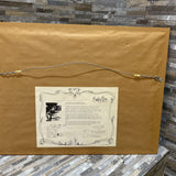 Amish Family Wood Framed ART WORK 23x18