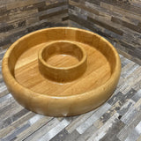 Round Wood Dipping Bowl ACCESSORIES 12d2.5h
