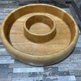 Round Wood Dipping Bowl ACCESSORIES 12d2.5h