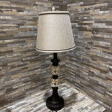 Mercury Glass Stack Ball w/ Metal Accents Lamp TABLE LAMP 10d27h