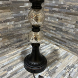 Mercury Glass Stack Ball w/ Metal Accents Lamp TABLE LAMP 10d27h