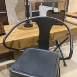 Industrial Modern Metal Counter Height BAR/COUNTER STOOL Black 19w16d39h