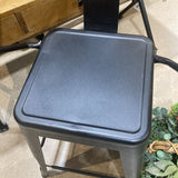 Industrial Modern Metal Counter Height BAR/COUNTER STOOL Black 19w16d39h