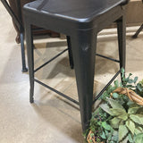 Industrial Modern Metal Counter Height BAR/COUNTER STOOL Black 19w16d39h