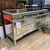 Willa Arlo Interiors Ake Mirrored 6-Drawer DRESSERS/CHESTS 60w20d34h