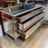 Willa Arlo Interiors Ake Mirrored 6-Drawer DRESSERS/CHESTS 60w20d34h