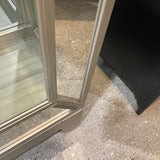 Pulaski Wide Hardwood Aged Silver Curio Display Cabinet CABINET 46w14d82h