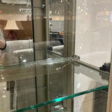 Pulaski Wide Hardwood Aged Silver Curio Display Cabinet CABINET 46w14d82h