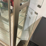 Pulaski Wide Hardwood Aged Silver Curio Display Cabinet CABINET 46w14d82h