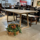 Lulu and Georgia Ivar White Oak DINING TABLE 76w36d29.5h