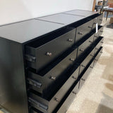Four Hands Belmont Industrial 12-Drawer DRESSERS/CHESTS Black 85w20d38.5h
