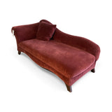 Rollarm Lounger CHAISE Burgundy 31w74d33h