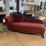 Rollarm Lounger CHAISE Burgundy 31w74d33h