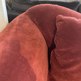 Rollarm Lounger CHAISE Burgundy 31w74d33h