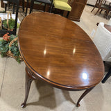Oval Mahogany Queen Anne Style DINING TABLE 66w44d29h