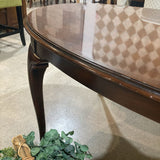 Oval Mahogany Queen Anne Style DINING TABLE 66w44d29h
