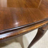 Oval Mahogany Queen Anne Style DINING TABLE 66w44d29h