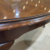 Oval Mahogany Queen Anne Style DINING TABLE 66w44d29h