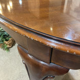 Oval Mahogany Queen Anne Style DINING TABLE 66w44d29h