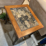 Medley Wood & Metal END/SIDE TABLE 28w24d25h