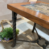 Medley Wood & Metal END/SIDE TABLE 28w24d25h