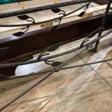 Wrought Iron Base w/ Glass Top CONSOLE TABLE 48.5w17d28h